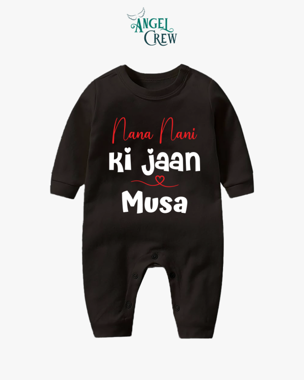 Custom Name Nana Nani Ki Jaan Body Suit