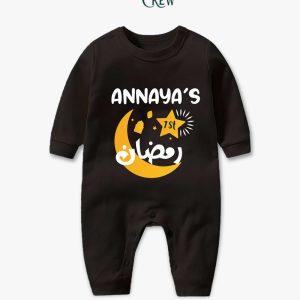 Custom Name First Ramzan Body Suit with Crescent